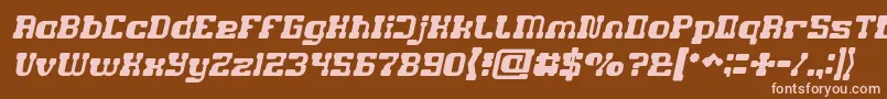 GAME ROBOT Italic Font – Pink Fonts on Brown Background