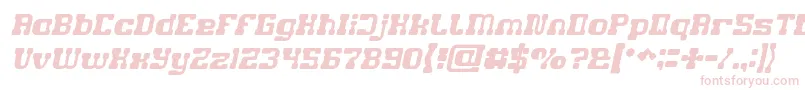 GAME ROBOT Italic Font – Pink Fonts on White Background
