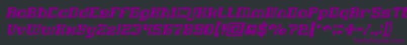 GAME ROBOT Italic Font – Purple Fonts on Black Background