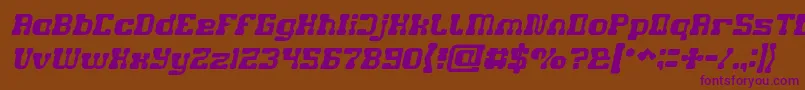 GAME ROBOT Italic Font – Purple Fonts on Brown Background