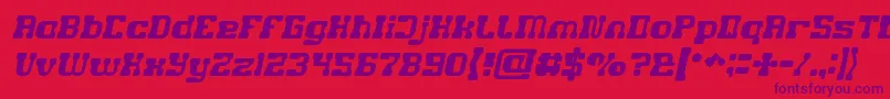 GAME ROBOT Italic Font – Purple Fonts on Red Background