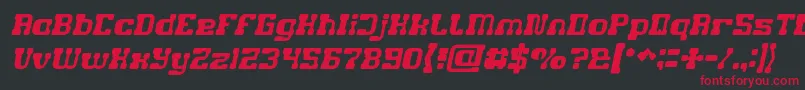 GAME ROBOT Italic Font – Red Fonts on Black Background