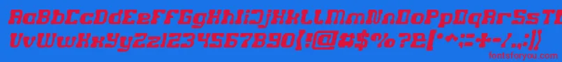 GAME ROBOT Italic Font – Red Fonts on Blue Background