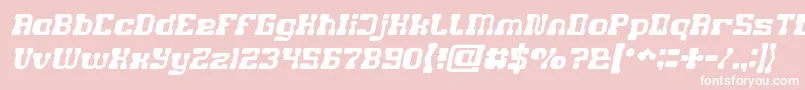GAME ROBOT Italic Font – White Fonts on Pink Background