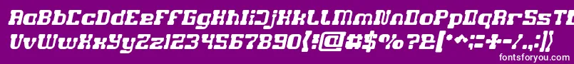 GAME ROBOT Italic Font – White Fonts on Purple Background