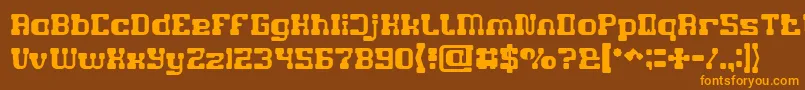 GAME ROBOT Light Font – Orange Fonts on Brown Background