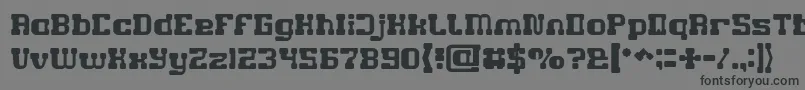 GAME ROBOT Font – Black Fonts on Gray Background