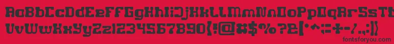 GAME ROBOT Font – Black Fonts on Red Background