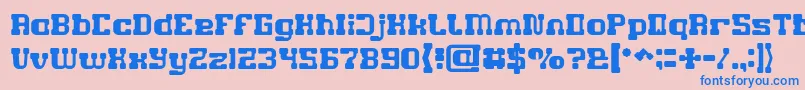 GAME ROBOT Font – Blue Fonts on Pink Background