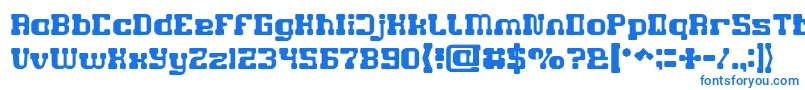 GAME ROBOT Font – Blue Fonts on White Background