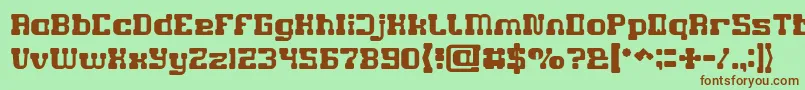 Шрифт GAME ROBOT – коричневые шрифты на зелёном фоне
