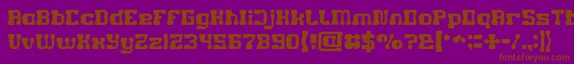 GAME ROBOT Font – Brown Fonts on Purple Background