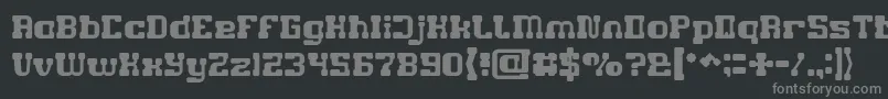 GAME ROBOT-fontti – harmaat kirjasimet mustalla taustalla