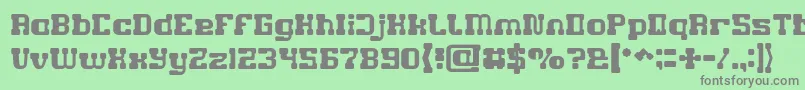 GAME ROBOT Font – Gray Fonts on Green Background