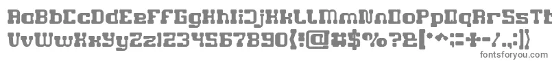 GAME ROBOT-fontti – harmaat kirjasimet valkoisella taustalla