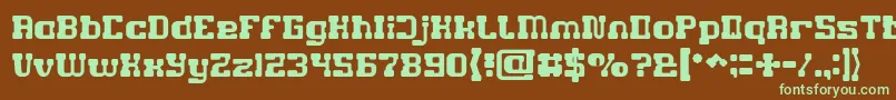Шрифт GAME ROBOT – зелёные шрифты на коричневом фоне