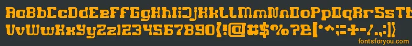 GAME ROBOT Font – Orange Fonts on Black Background