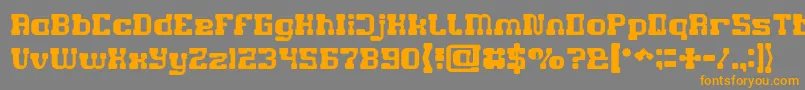 GAME ROBOT-Schriftart – Orangefarbene Schriften auf grauem Hintergrund