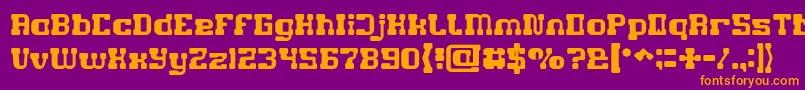 GAME ROBOT Font – Orange Fonts on Purple Background