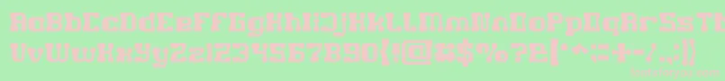 フォントGAME ROBOT – 緑の背景にピンクのフォント