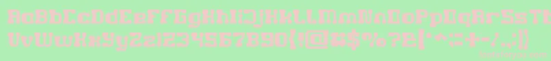 GAME ROBOT Font – Pink Fonts on Green Background