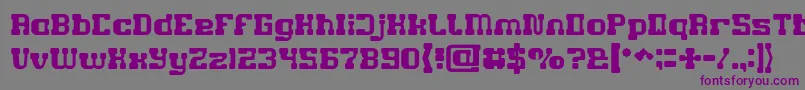 GAME ROBOT Font – Purple Fonts on Gray Background