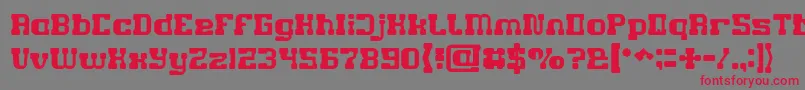 GAME ROBOT Font – Red Fonts on Gray Background