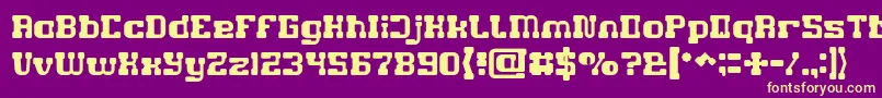 GAME ROBOT Font – Yellow Fonts on Purple Background