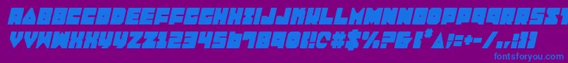 Lobotommyci Font – Blue Fonts on Purple Background