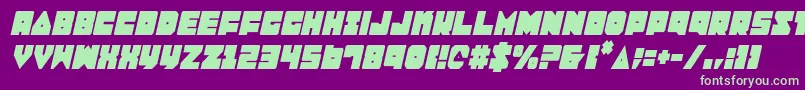 Lobotommyci Font – Green Fonts on Purple Background