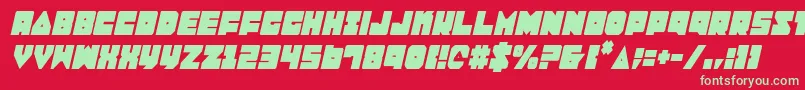 Lobotommyci Font – Green Fonts on Red Background