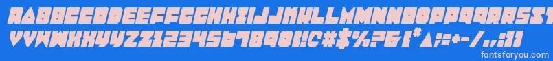 Lobotommyci Font – Pink Fonts on Blue Background