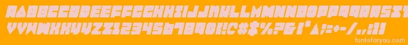 Lobotommyci Font – Pink Fonts on Orange Background