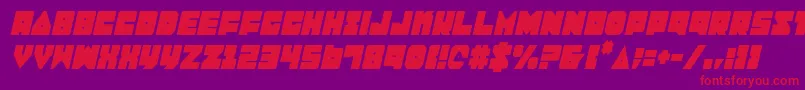 Lobotommyci Font – Red Fonts on Purple Background