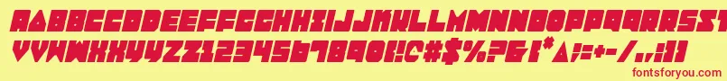 Lobotommyci Font – Red Fonts on Yellow Background