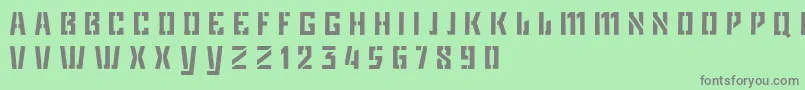 フォントGamePlan   Dker – 緑の背景に灰色の文字