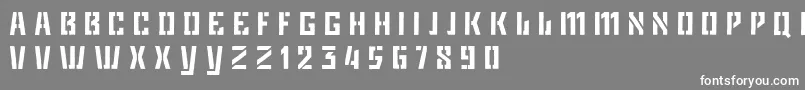 フォントGamePlan   Dker – 灰色の背景に白い文字