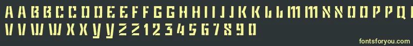 フォントGamePlan   Dker – 黒い背景に黄色の文字