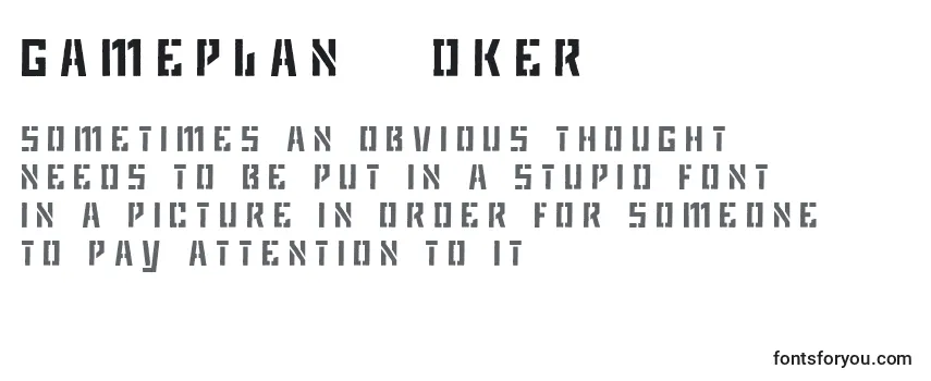 Шрифт GamePlan   Dker