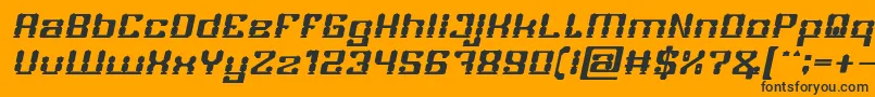 GAMER Bold Italic Font – Black Fonts on Orange Background