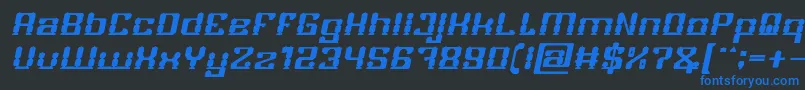 GAMER Bold Italic Font – Blue Fonts on Black Background