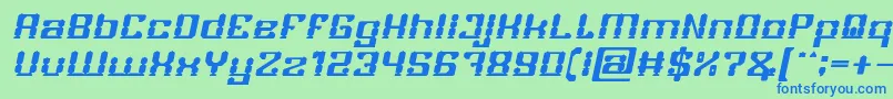 fuente GAMER Bold Italic – Fuentes Azules Sobre Fondo Verde