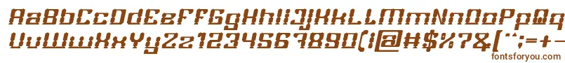 GAMER Bold Italic-fontti – ruskeat fontit valkoisella taustalla