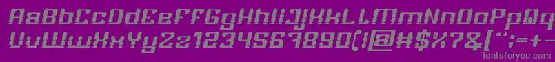 GAMER Bold Italic Font – Gray Fonts on Purple Background