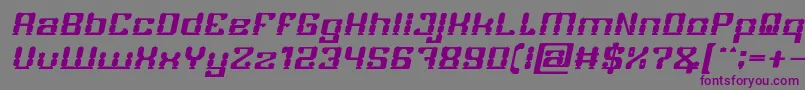 GAMER Bold Italic Font – Purple Fonts on Gray Background