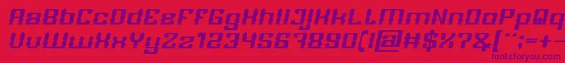 GAMER Bold Italic Font – Purple Fonts on Red Background