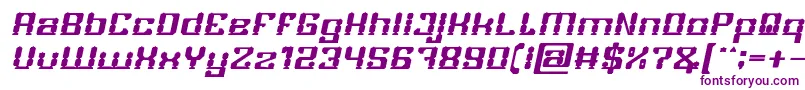 GAMER Bold Italic Font – Purple Fonts on White Background