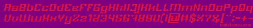 GAMER Bold Italic Font – Red Fonts on Purple Background