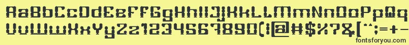 GAMER Bold Font – Black Fonts on Yellow Background