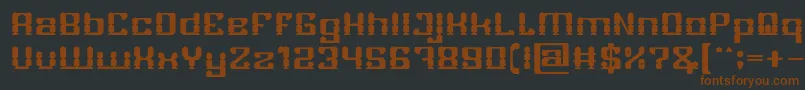 GAMER Bold-fontti – ruskeat fontit mustalla taustalla